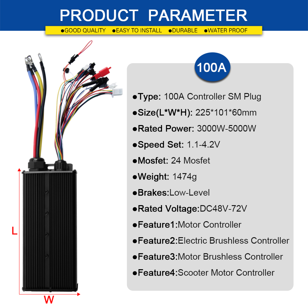 Contrôleur d'onde sinusoïdale  - 72V 100A Sabvoton Controller avis et prix